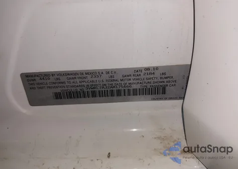 2010 Volkswagen Jetta Tdi from USA, damaged, VIN 3VWRL7AJ2AM175666